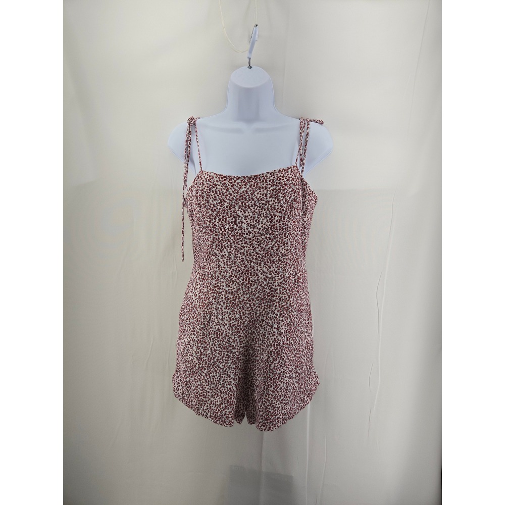 1.STATE Romper Medium Cottagecore SummerFit Floral Tie Shoulder
